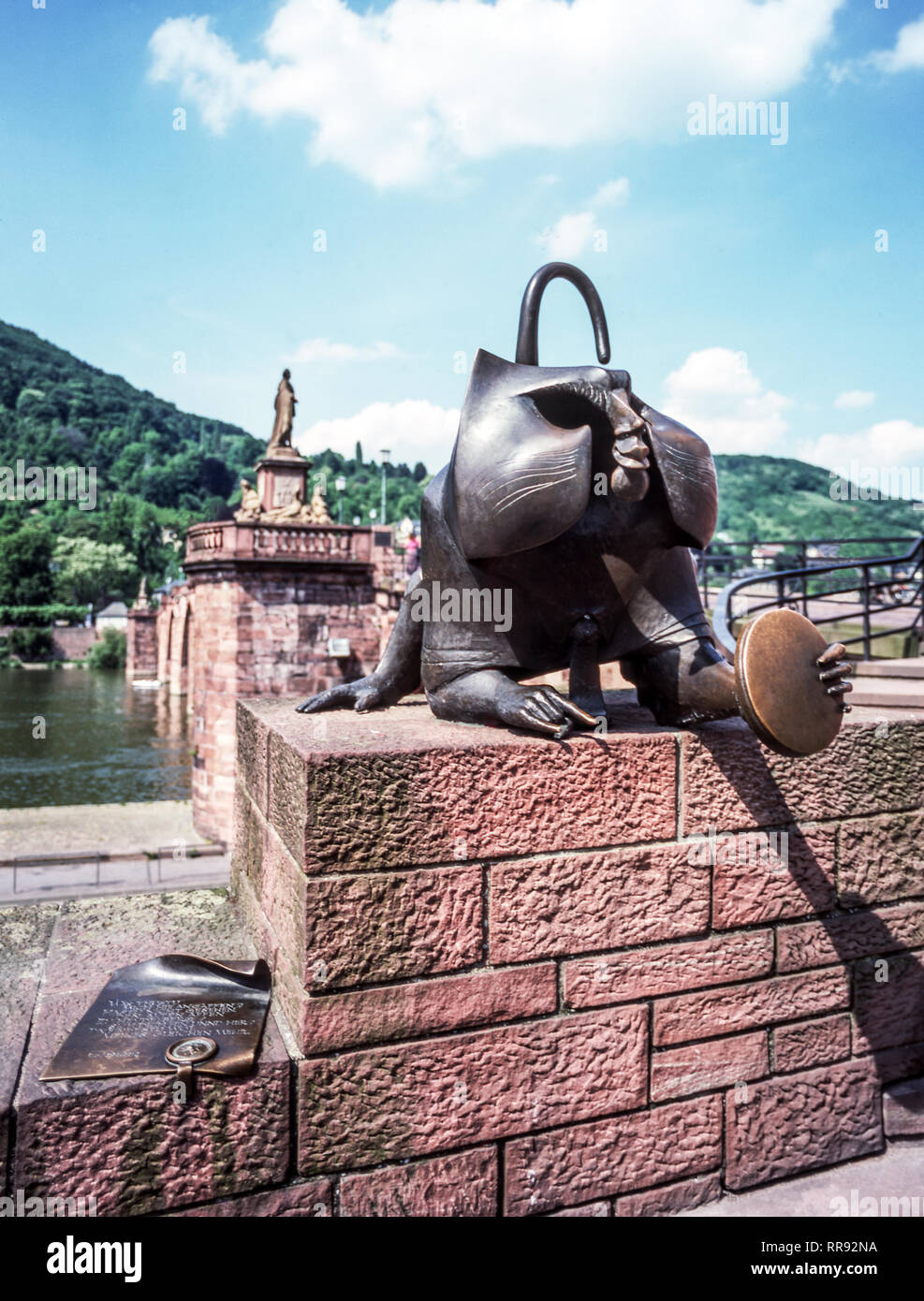 Germany.Heidelberg,River Neckar and Karl Theodor Bridge.The Bridge