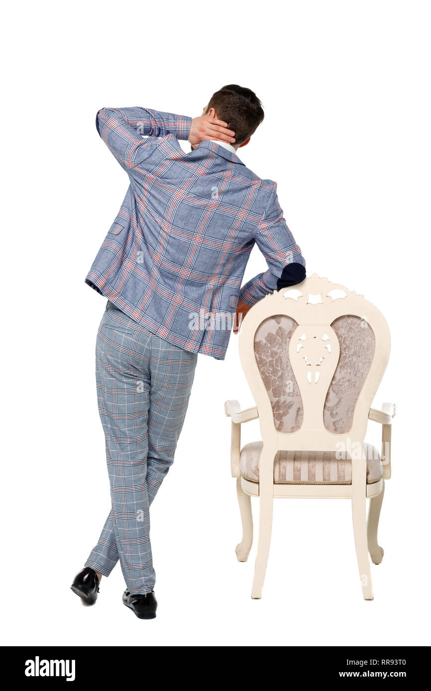 Backwards on chair hi-res stock photography and images - Alamy