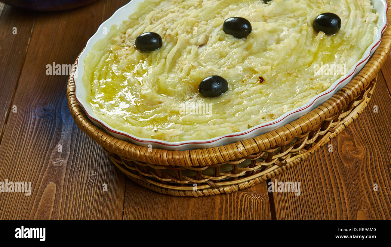 Portuguese Salt Cod and Potato Casserole Bacalhau Stock Photo Alamy