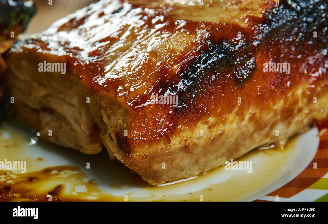 Pork Tenderloin With a Maple Balsamic Glaze glazed with a combination
