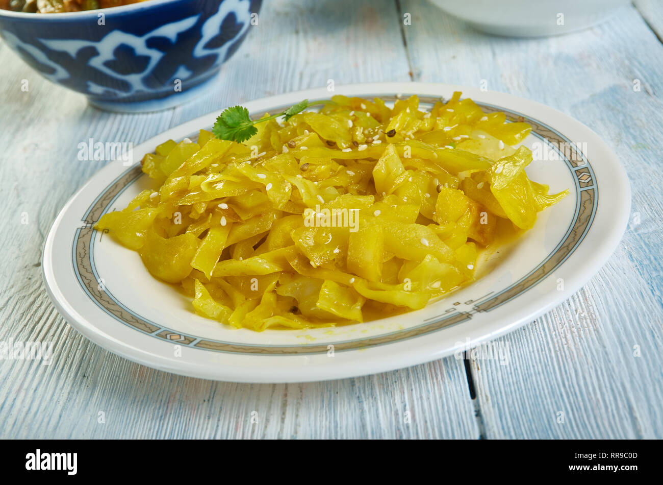 Patta Gobhi Gujarati , Cabbage Cooked in Gujarati Style Stock Photo Alamy