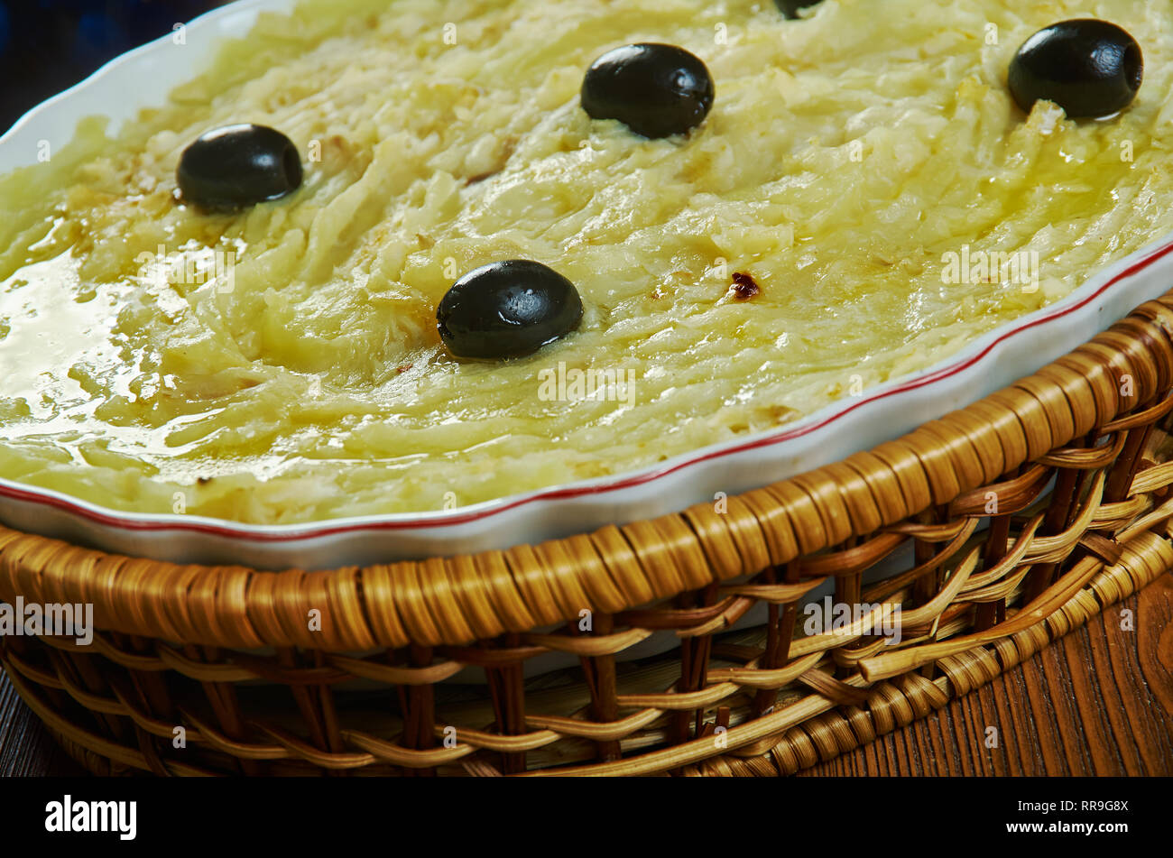 Portuguese Salt Cod and Potato Casserole Bacalhau Stock Photo Alamy