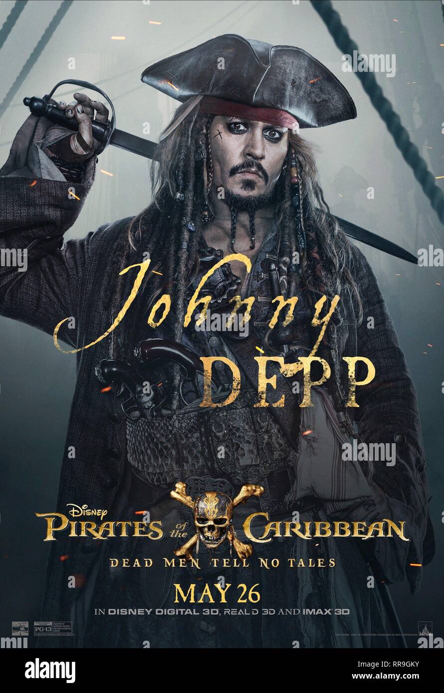 Johnny Depp Poster Film: Pirates Of The Caribbean: Dead Men Tell ...