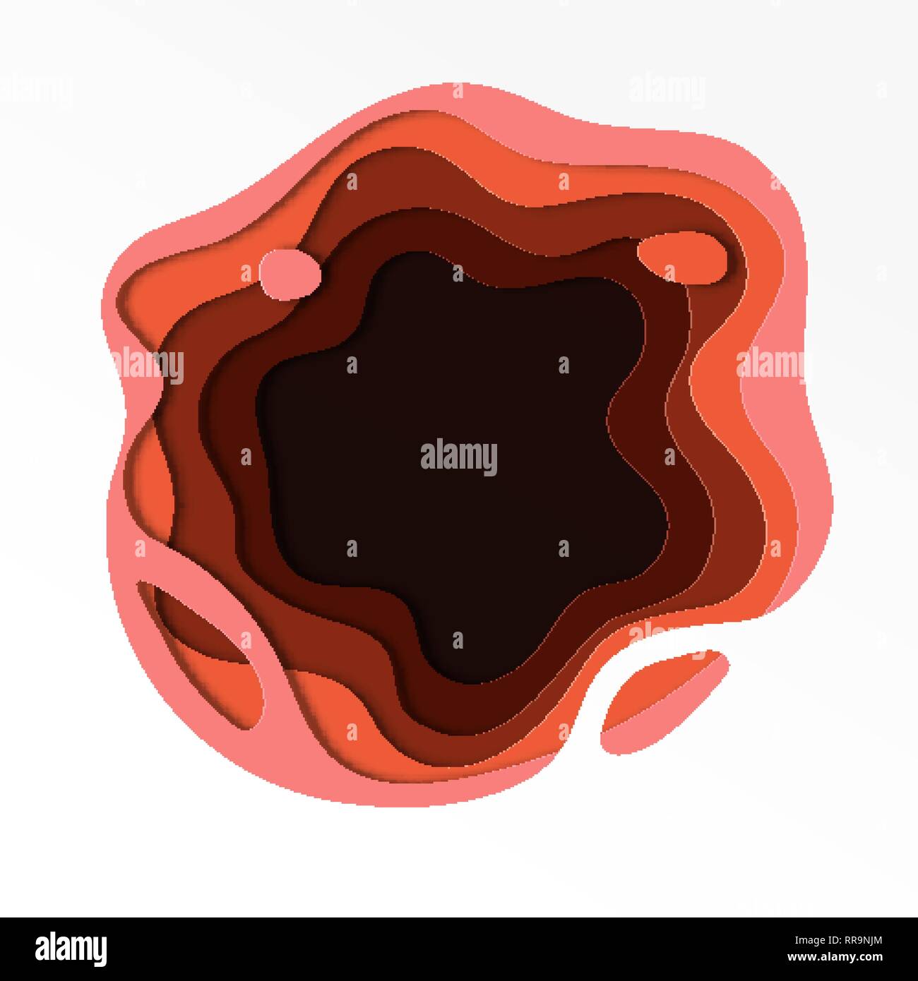 Download 3d Background With Abstract Layered Paper Cut Waves Stock Vector Image Art Alamy