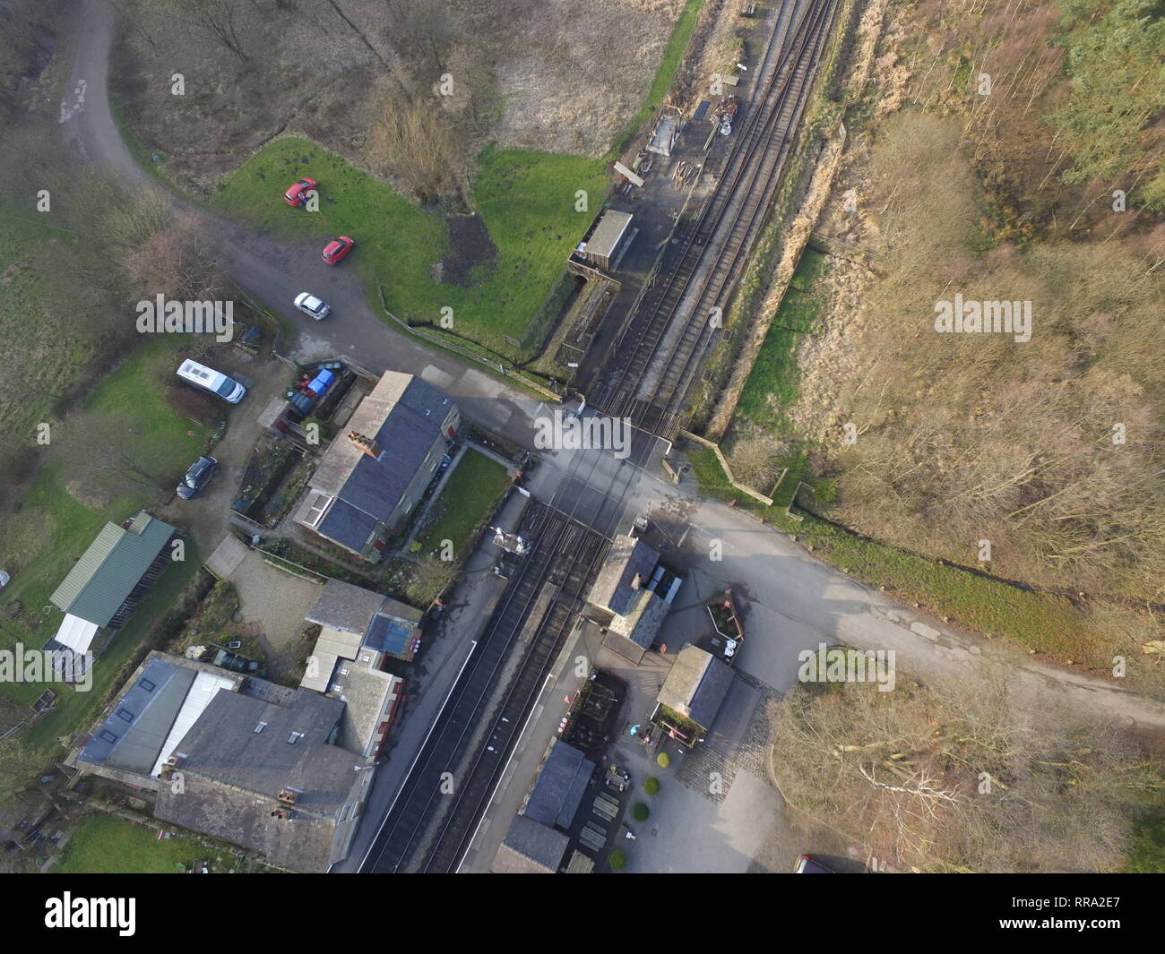 Levisham station, north yorkshire moors railway Stock Photo