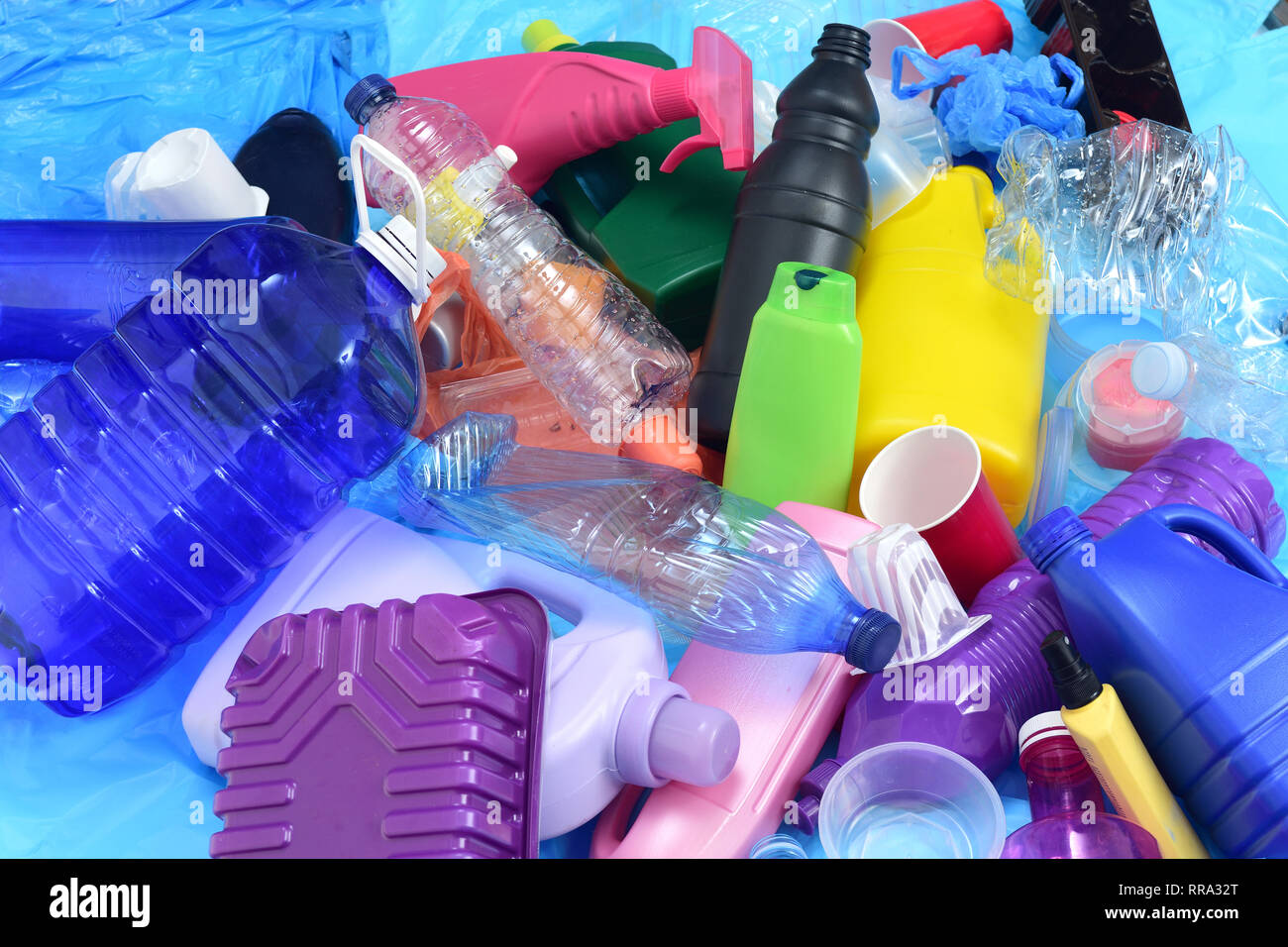 Plastic bottles recycled pellets hi-res stock photography and images ...