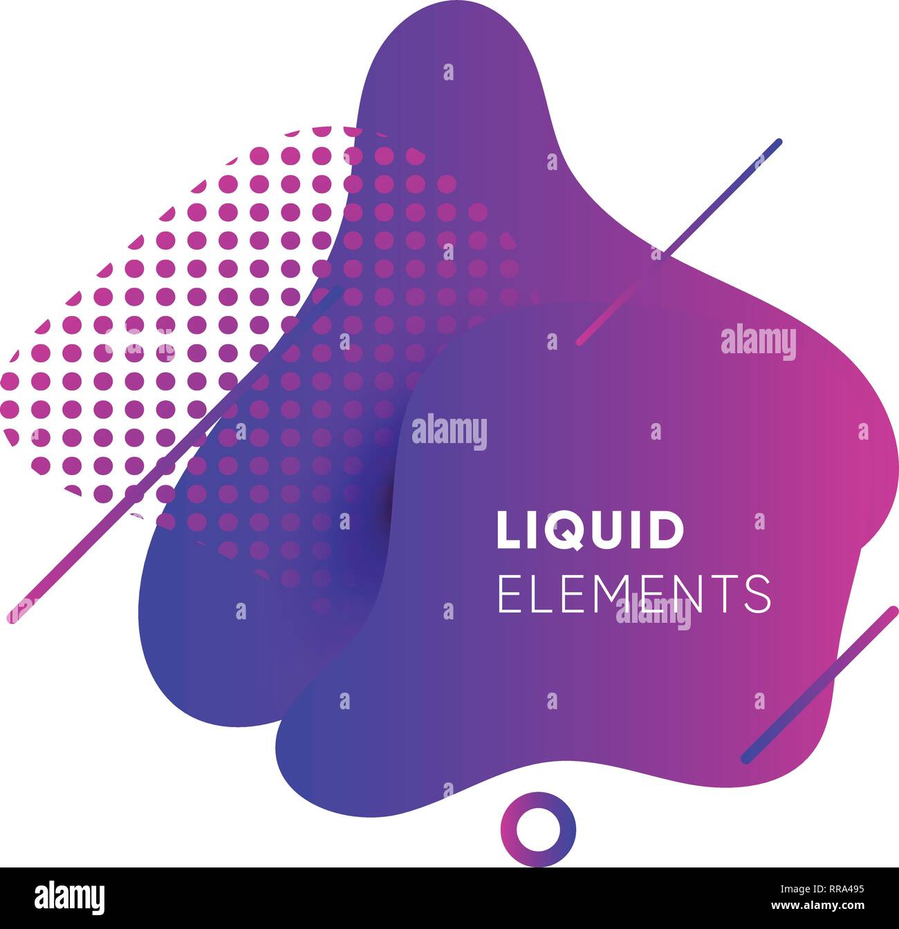 Dynamical colored graphic elements. Gradient abstract banners with flowing liquid shapes. Template for the design of a logo, poster or presentation. V Stock Vector