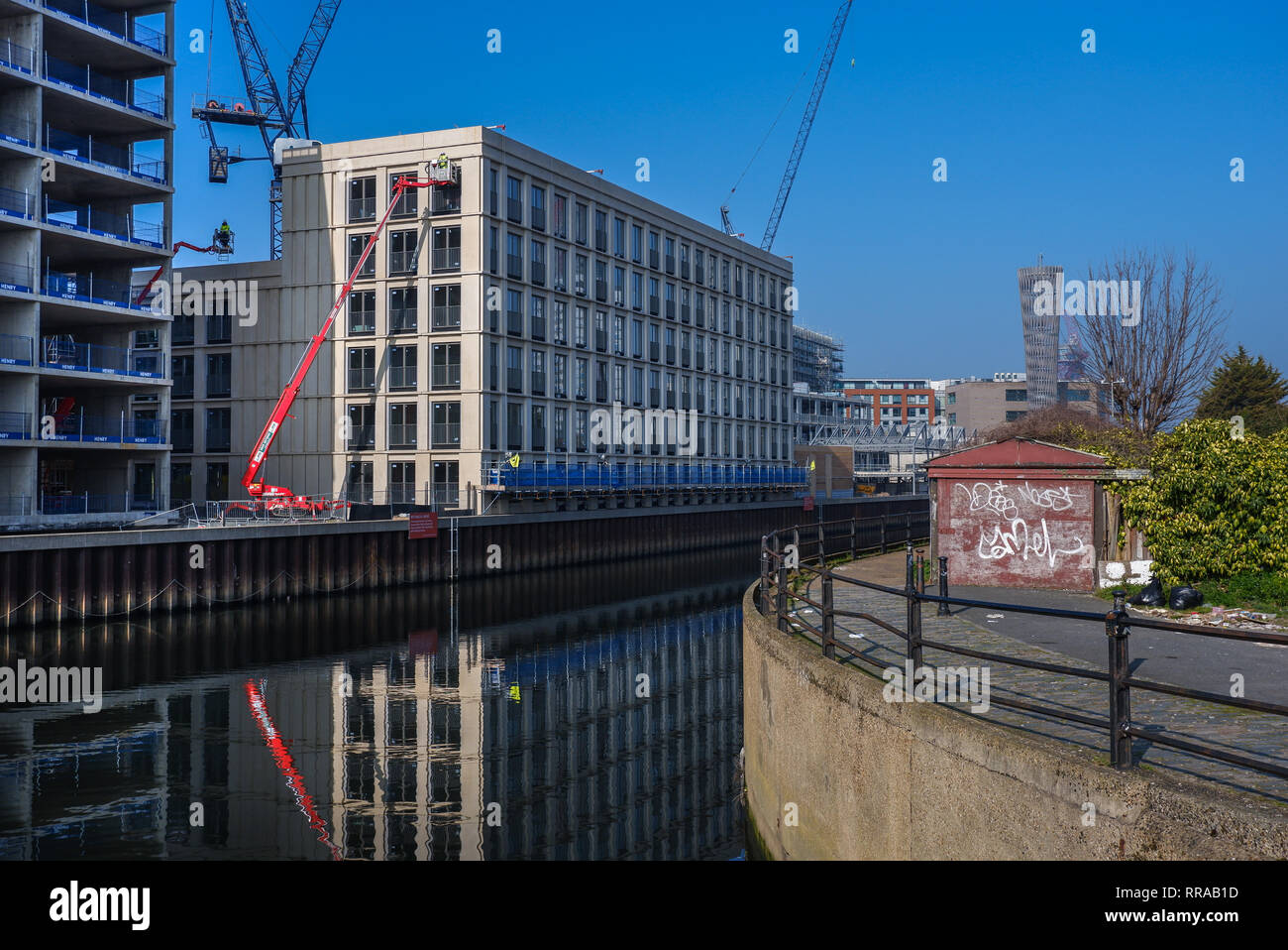 London, England February 2019 Sugar House Island development