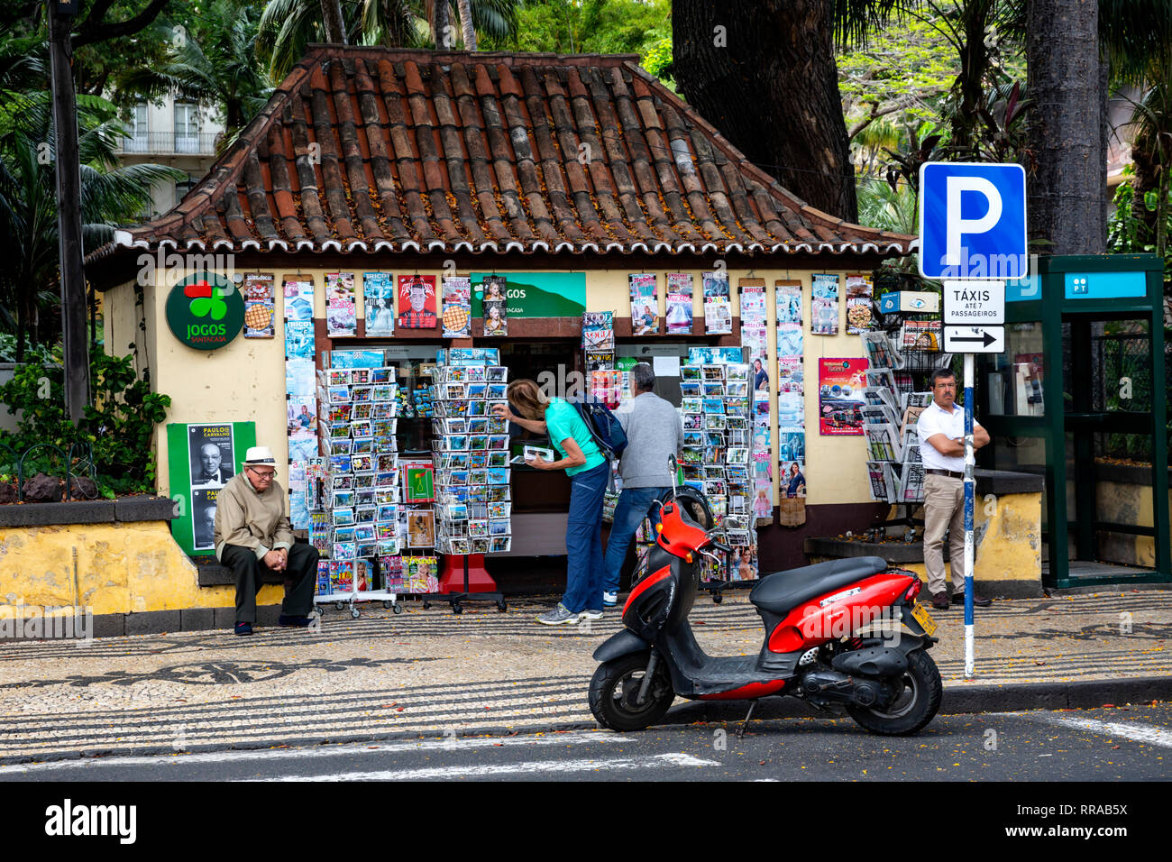 Newsagent and lottery shop, Funchal, Madeira, Portugal Stock Photo Alamy