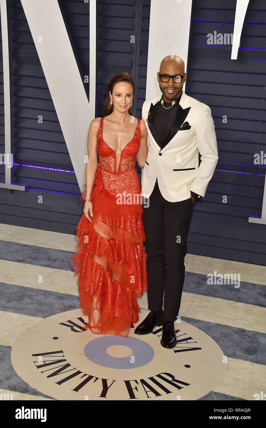 BEVERLY HILLS, CA - FEBRUARY 24: Catt Sadler and Karamo Brown attend