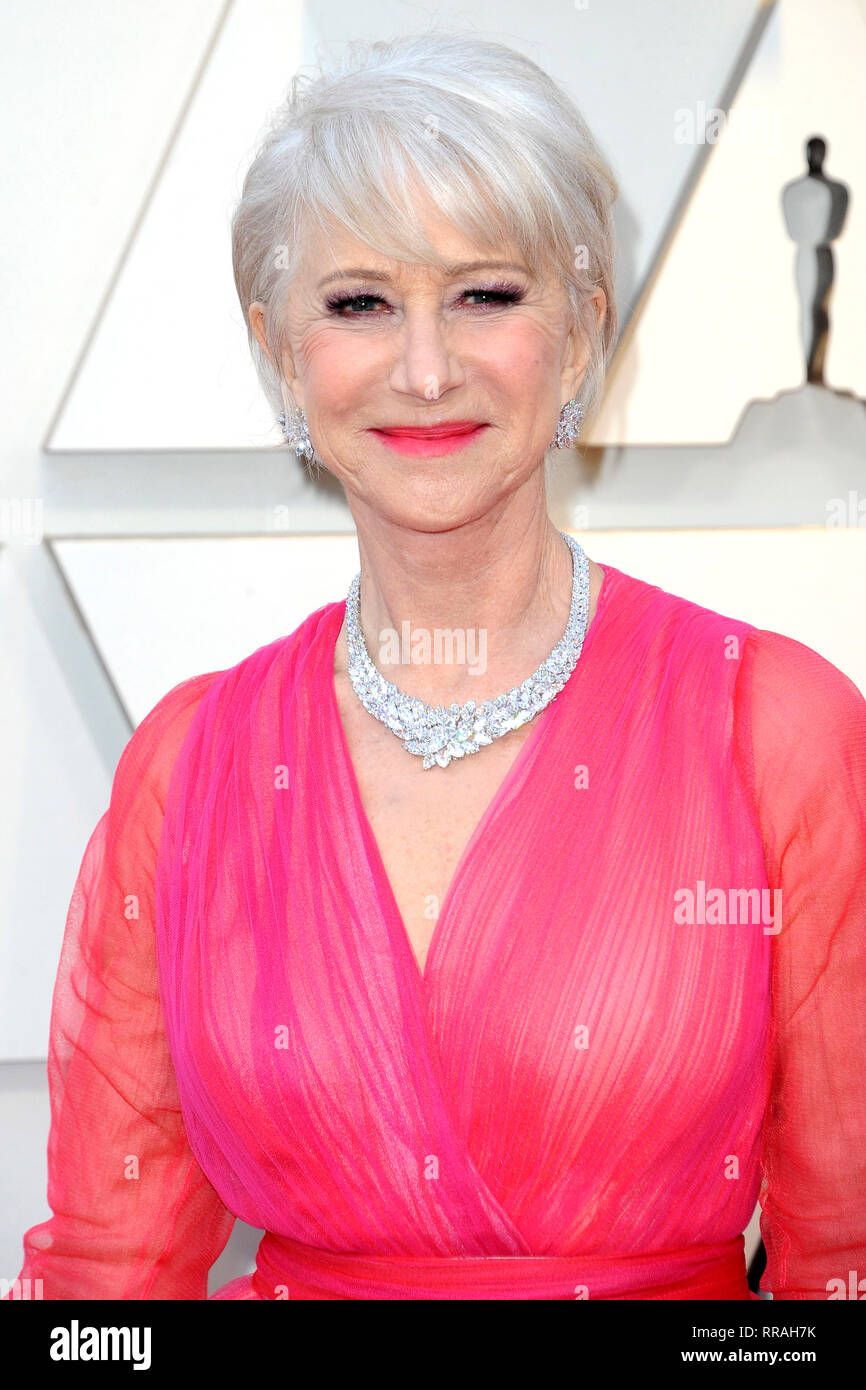 Los Angeles Usa 24th Feb 2019 Helen Mirren Attending The 91st