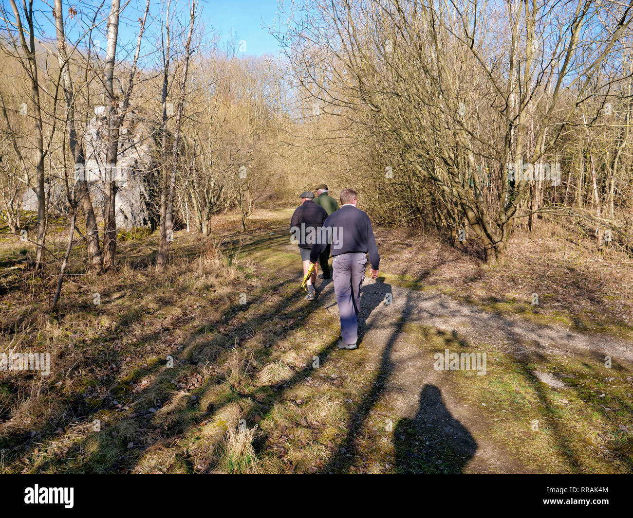 Wirksworth, Derbyshire, UK. 25th Feb, 2019.  Local beauty spot under threat by Gypsy Roma Traveller camp after Councillors from Derbyshire Dales District Council apologised to the residents of Wirksworth for having to make the decision, commenting that they 'wouldn't wish it on anyone', Councillor Mike Ratcliffe called that decision a 'partisan political manoeuvre', Stoney Wood, Wirksworth, Derbyshire Dales. Land has been allocated as a 6 month temporary tolerated site. DDDC plan to cut down all the trees on the site to make room for the Travellers camp. Credit: Doug Blane/Alamy Live News Stock Photo