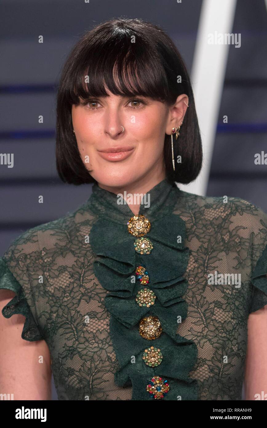 Rumer Willis attends the Vanity Fair Oscar Party at Wallis Annenberg