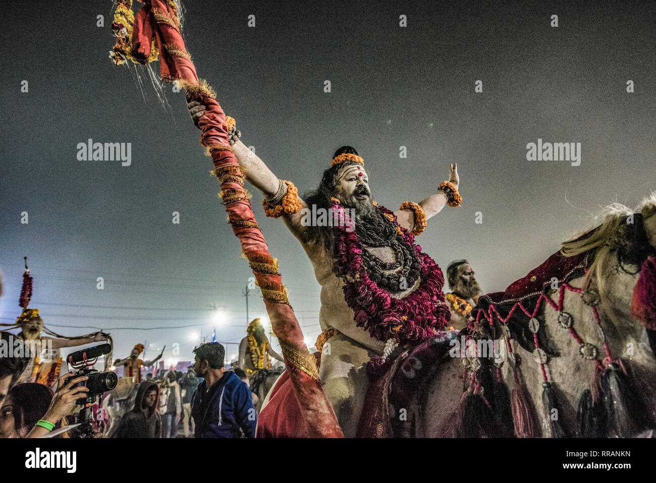 Allahabad, India. 24th Feb 2019. Moments of Kumbh Mela 2019, in Allahabad, India -The Kumbh Mela, widely regarded as the largest gathering of pilgrims in the world, is a very important event for Hinduism. Credit: Realy Easy Star/Alamy Live News Stock Photo