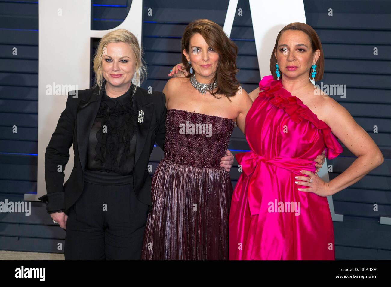 Amy Poehler (l-r), Tina Fey and Maya Rudolph attend the Vanity Fair