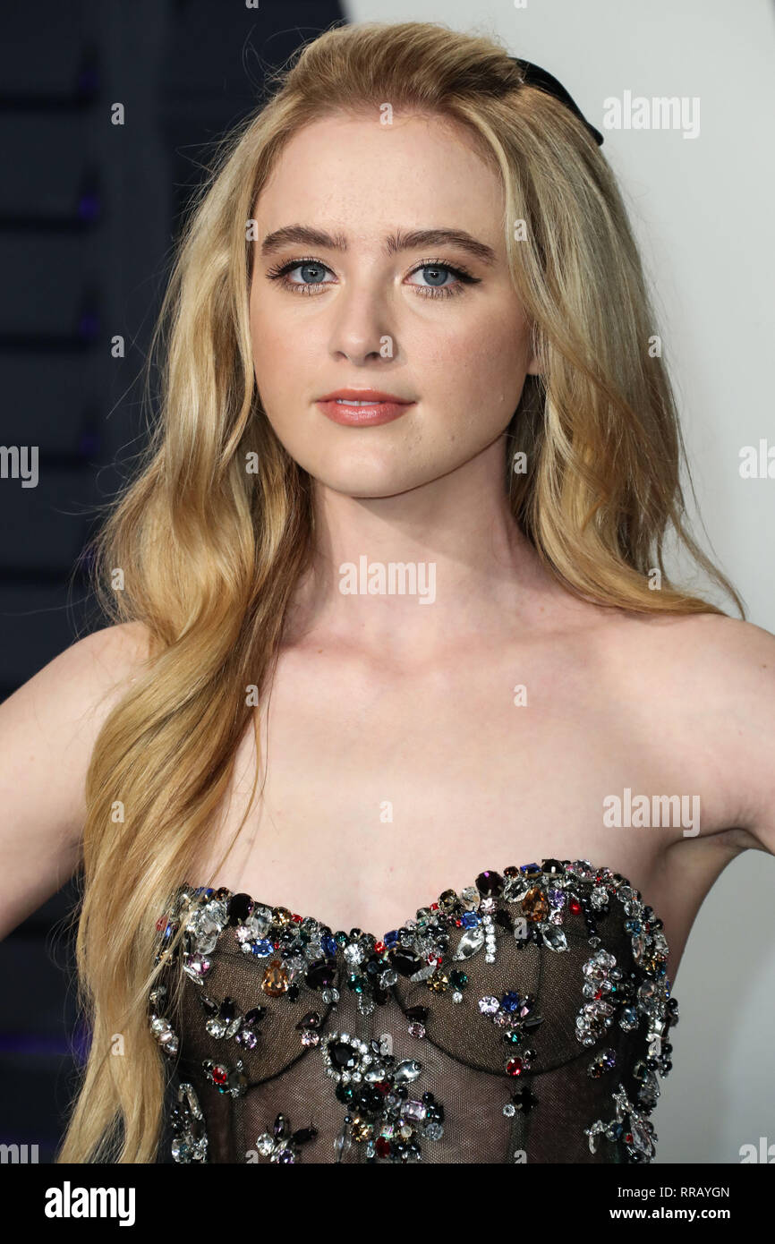 BEVERLY HILLS, LOS ANGELES, CA, USA - FEBRUARY 24: Kathryn Newton arrives at the 2019 Vanity Fair Oscar Party held at the Wallis Annenberg Center for the Performing Arts on February 24, 2019 in Beverly Hills, Los Angeles, California, United States. (Photo by Xavier Collin/Image Press Agency) Stock Photo