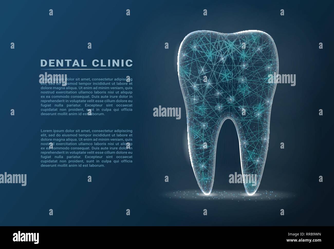 Healthy Tooth With Glowing Effect, Teeth Whitening Concept Isolated On