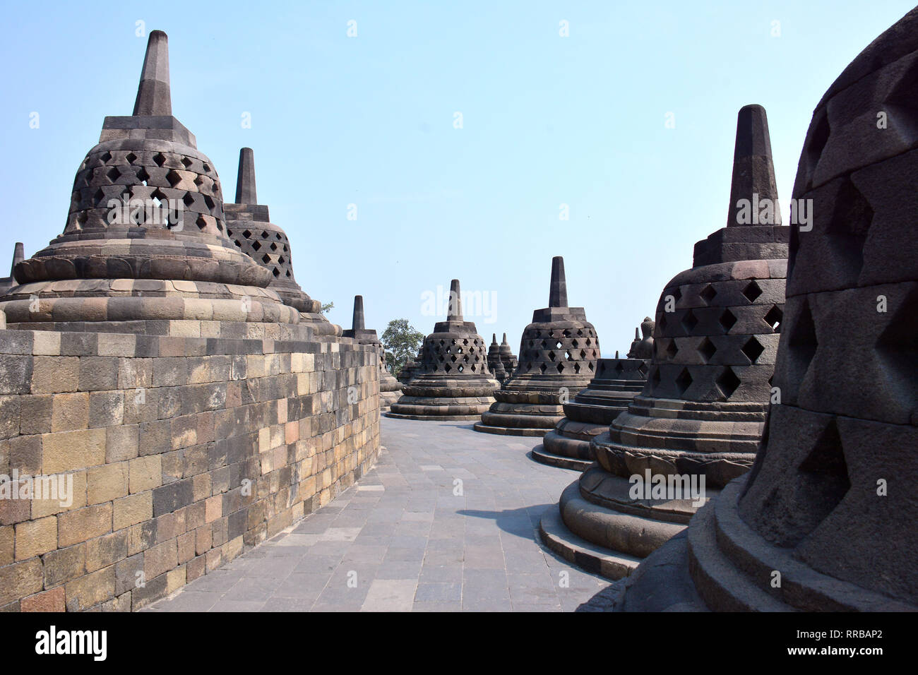 Mahayana Buddhist Temple (9th century), Borobudur, Central Java ...