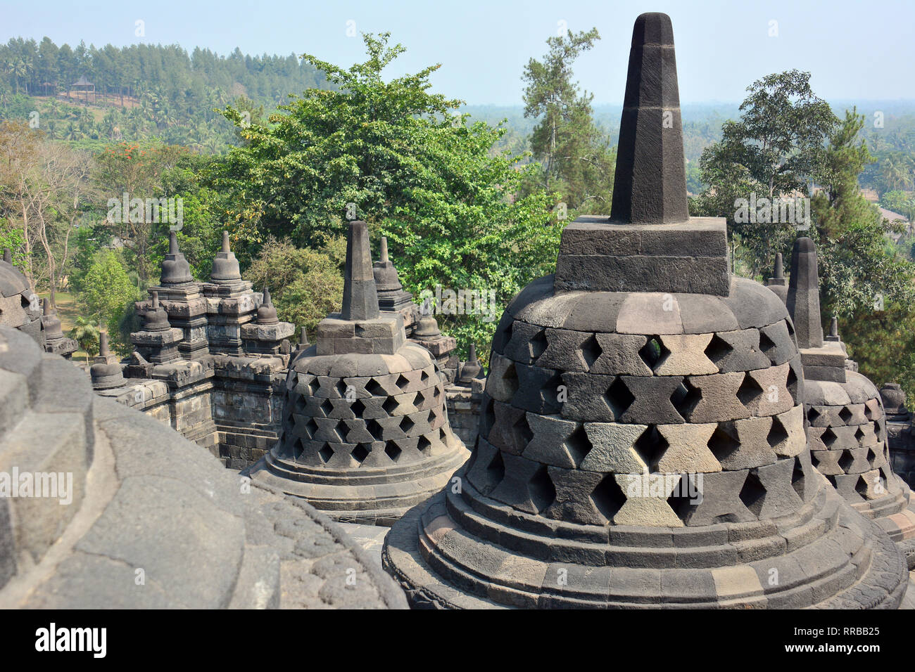 Mahayana Buddhist Temple (9th century), Borobudur, Central Java ...