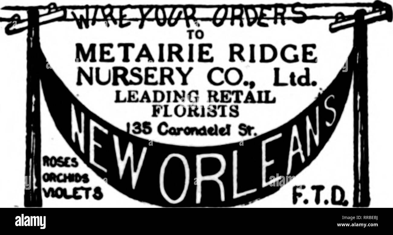 Florists' review [microform]. Floriculture. LOUISIANA - TEXAS - ARKANSAS  SHREVEPORT, LA. NEW ORLEANS, LA CHAS. EBLE OLDEST FLORIST SOUTH 121 BARONNE  STREET Member Florists' Telegraph Delivery.. New Orleans, La.  ^^sfr^S^'&quot; Flowers