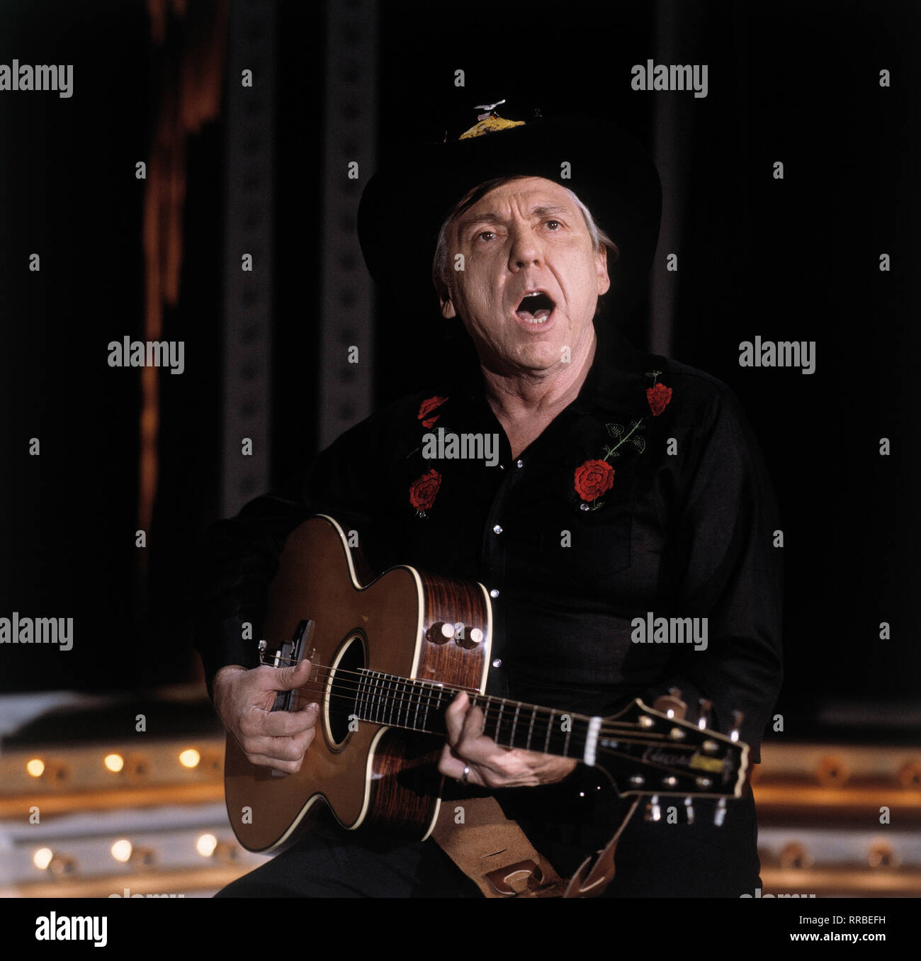 Country-Sänger DAVE DUDLEY, 1984. / Überschrift: DAVE DUDLEY Stock ...