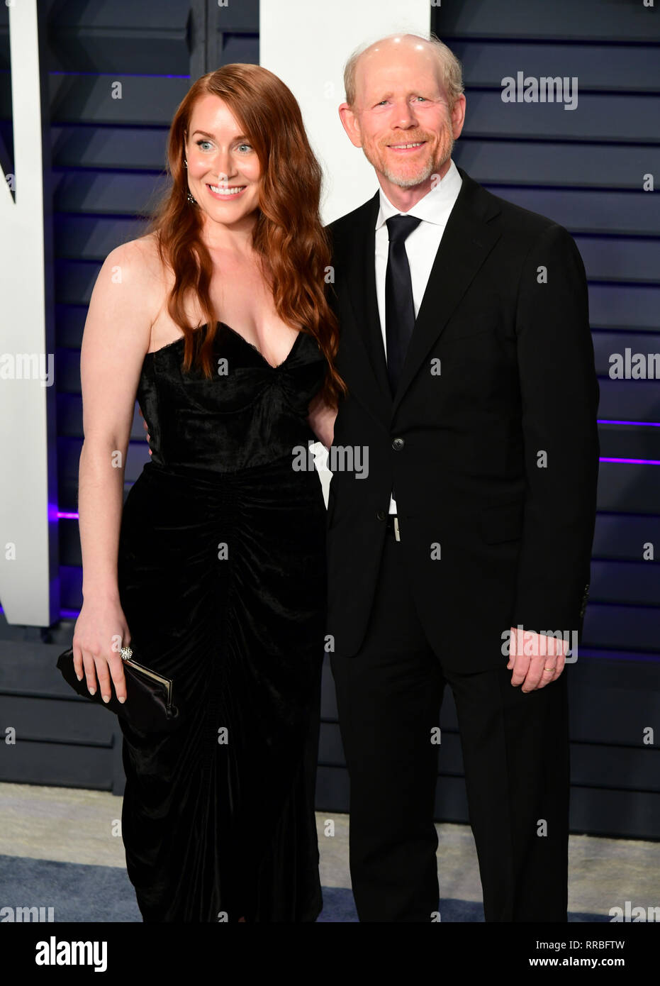 Ron Howard and Paige Howard attending the Vanity Fair Oscar Party held at the Wallis Annenberg Center for the Performing Arts in Beverly Hills, Los Angeles, California, USA. Stock Photo