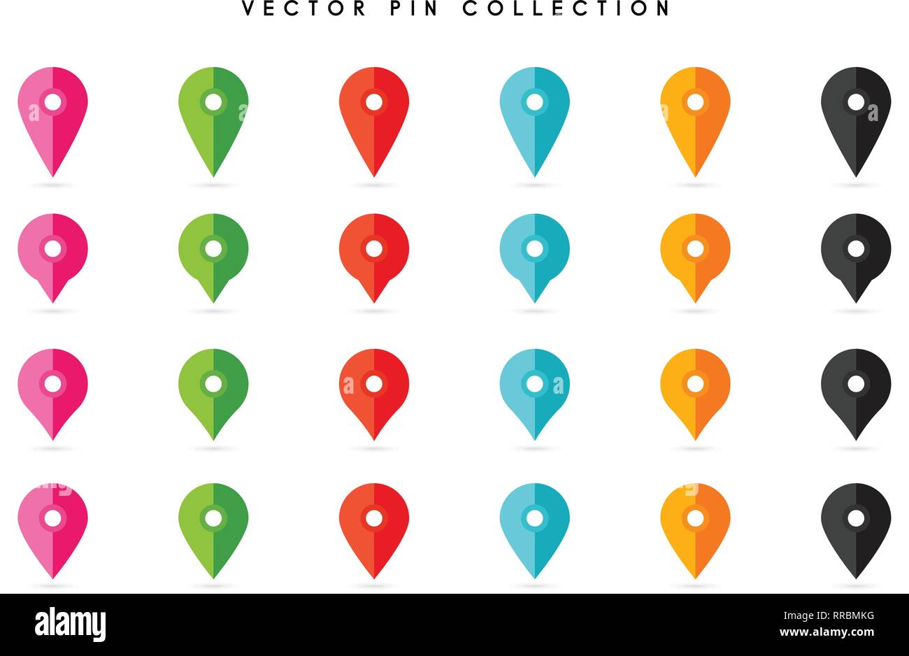 Location pin. Map pin flat icon vector design Stock Vector Image & Art