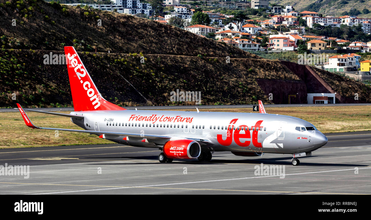 Jet2 Boeing 737 at Cristiano Ronaldo (Funchal) Airport, Madeira
