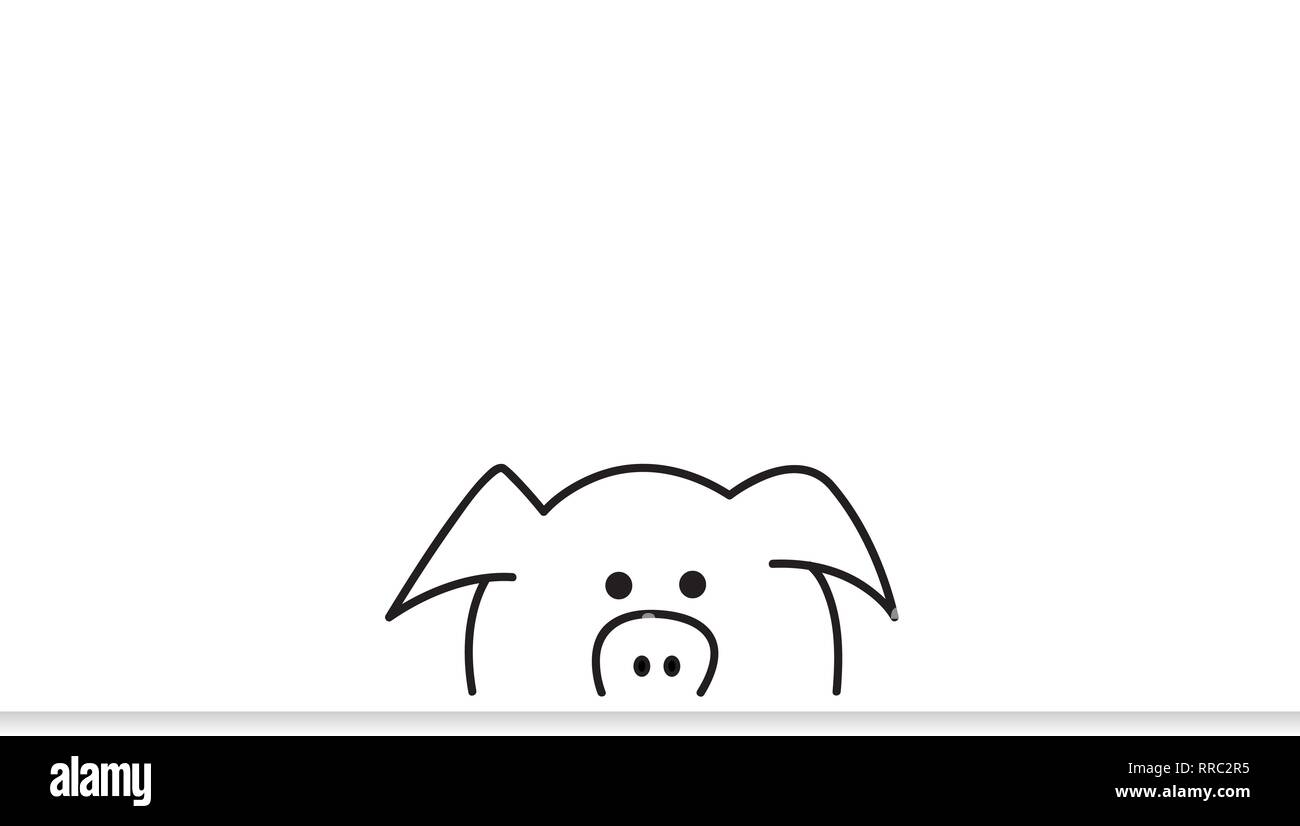 Pig face icon ,modern minimalist flat design Stock Vector Image & Art ...