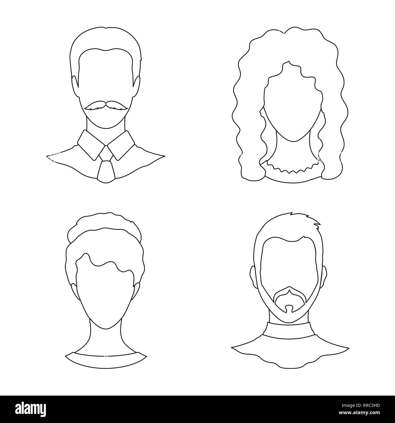 Vector illustration of professional and photo symbol. Set of professional and profile vector icon for stock. Stock Vector