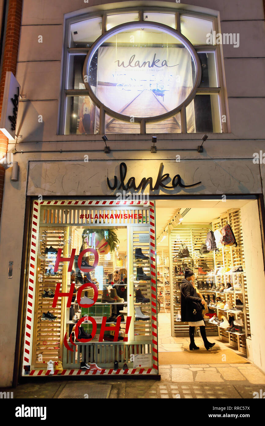 ulanka shoe shop on Oxford Street, London, England, UK Stock Photo - Alamy