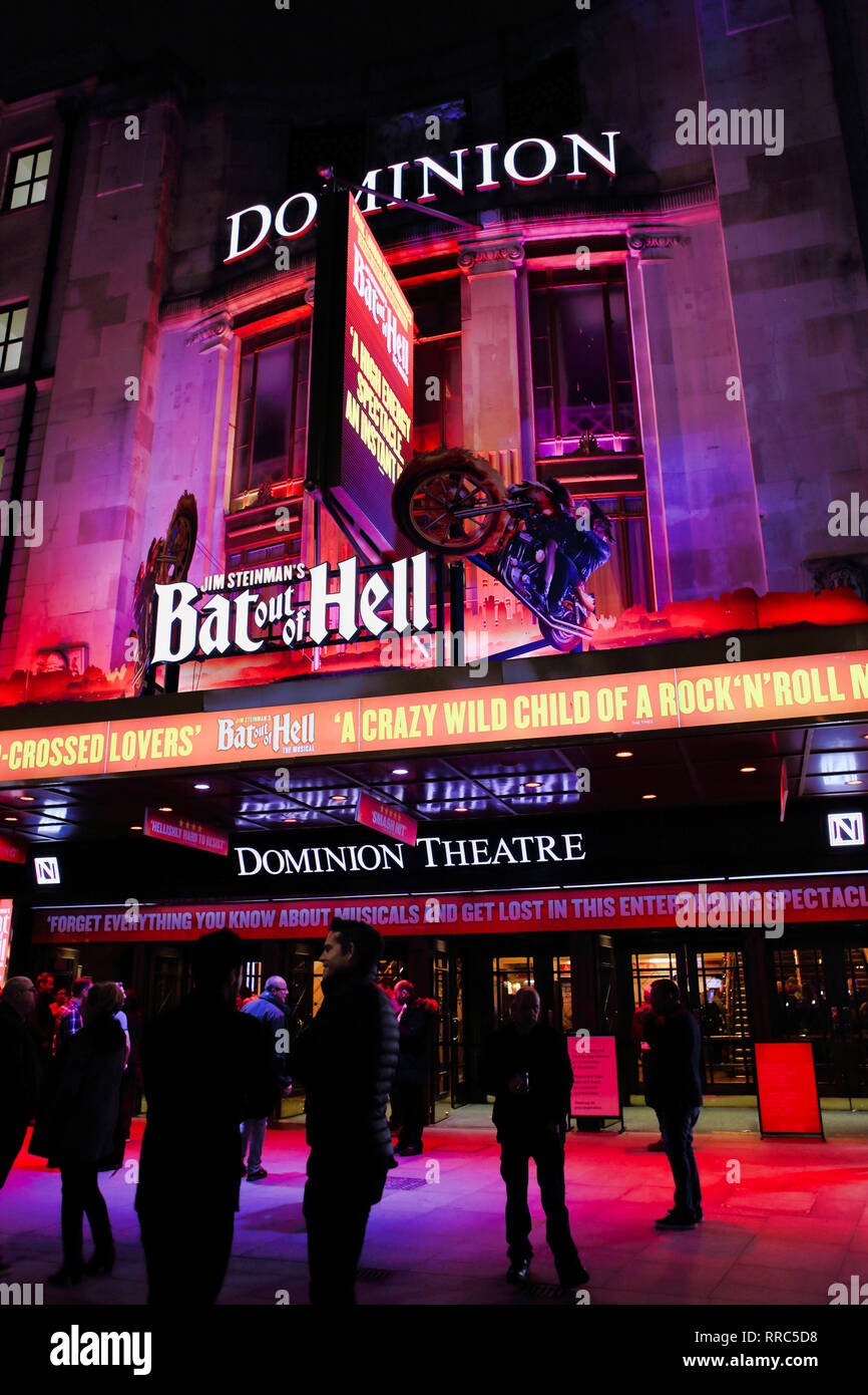 Dominion Theatre, Bat out of Hell Musical, Tottenham Court Road, London, England, UK Stock Photo