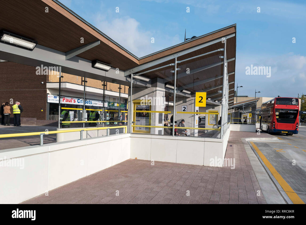 Merseytravel. New bus station at Kirkby opens. Stock Photo