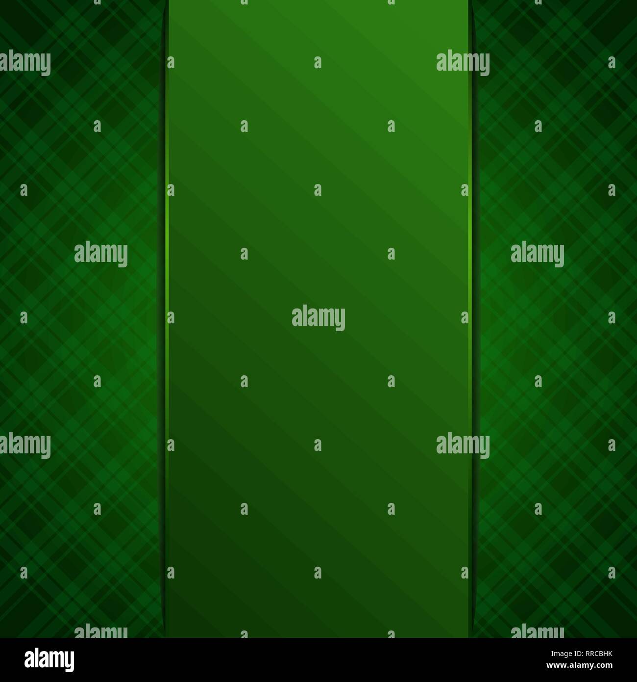 Green blank, template, background for your design. Green banded