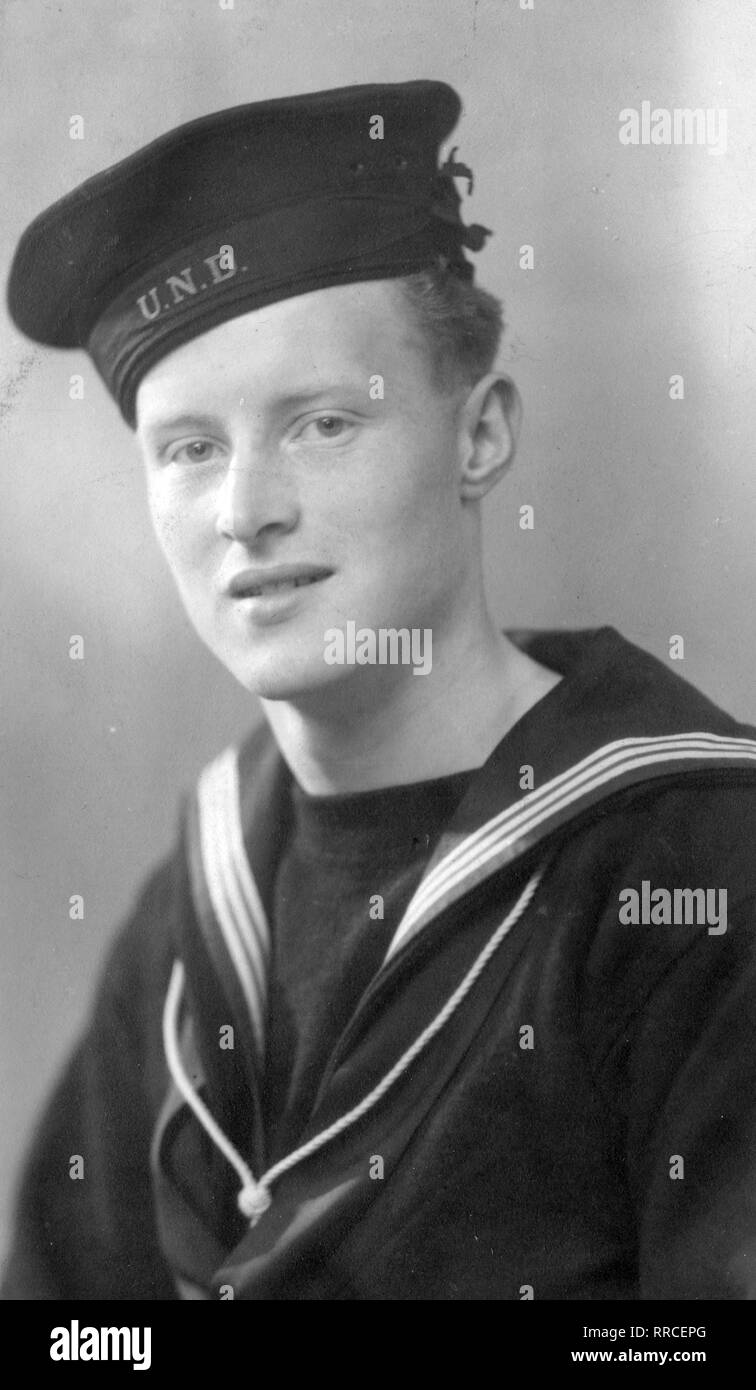 Royal Navy WW11 University Naval Division Stock Photo