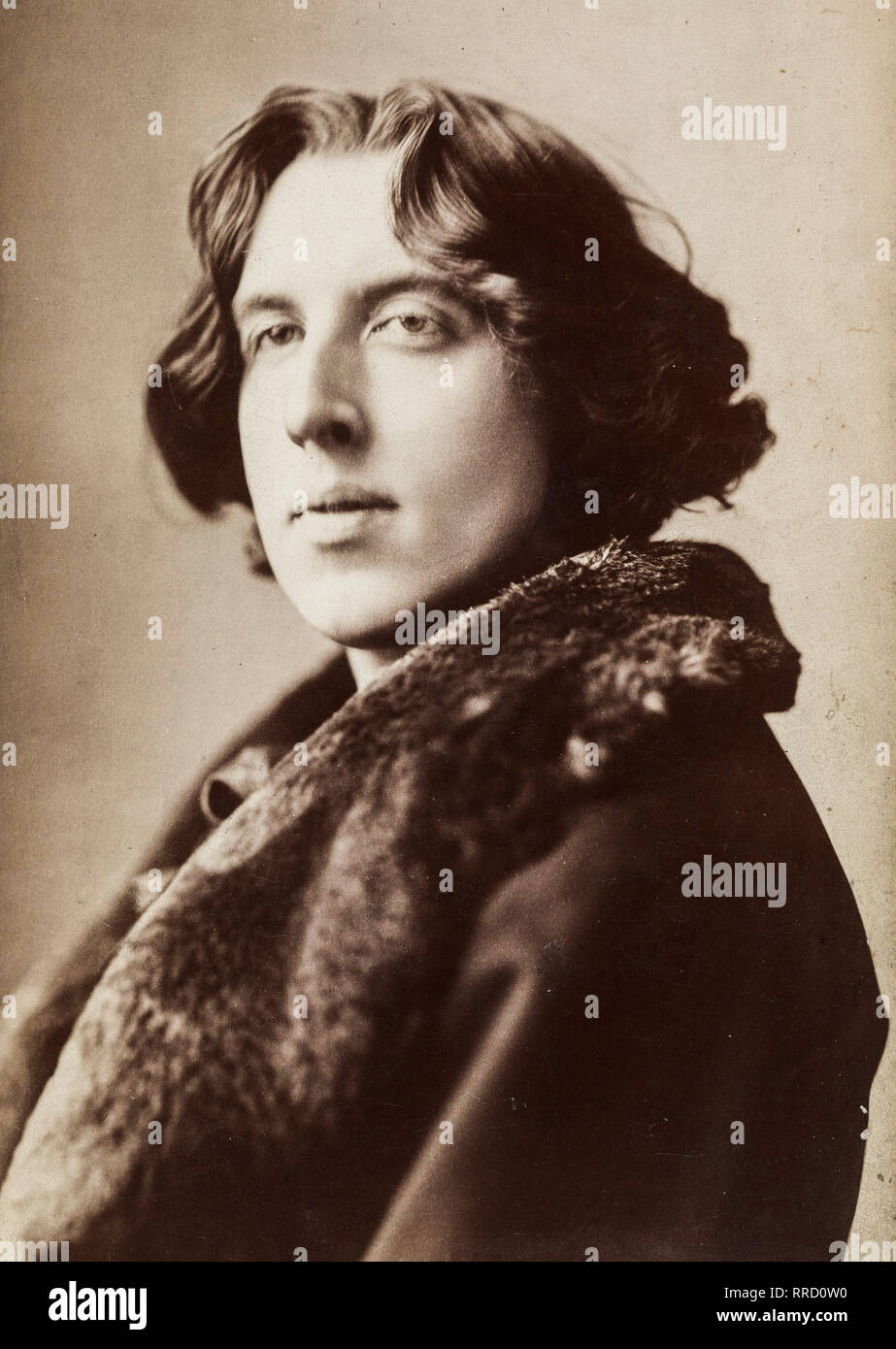 Oscar Wilde, portrait photograph, Napoleon Sarony, 1882 Stock Photo