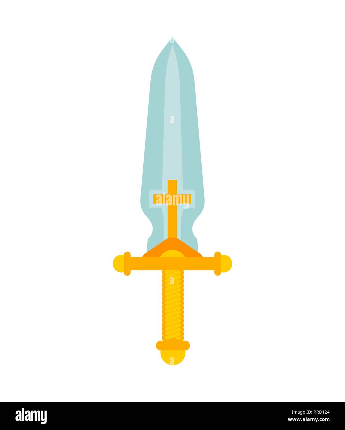 Angel sword isolated. heavenly blade. Vector illustration Stock Vector