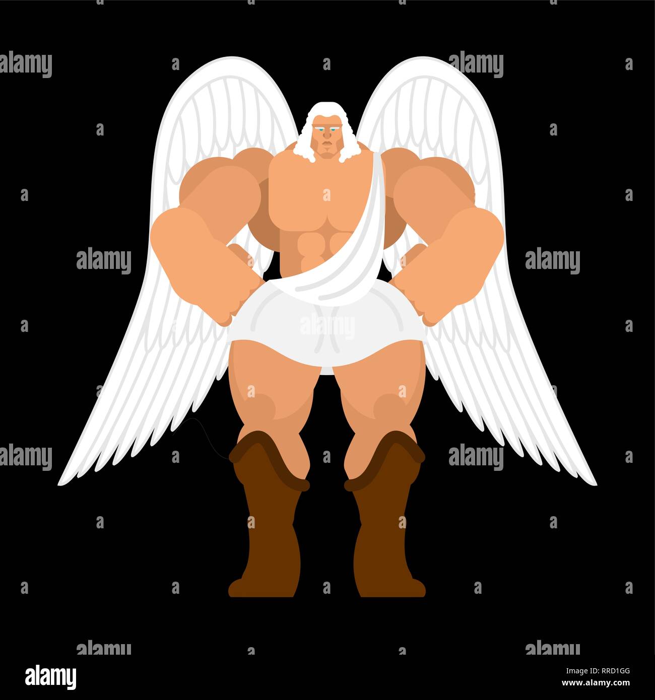 Angel Strong. Powerful archangel. Power of god. Vector Stock Vector Image &  Art - Alamy