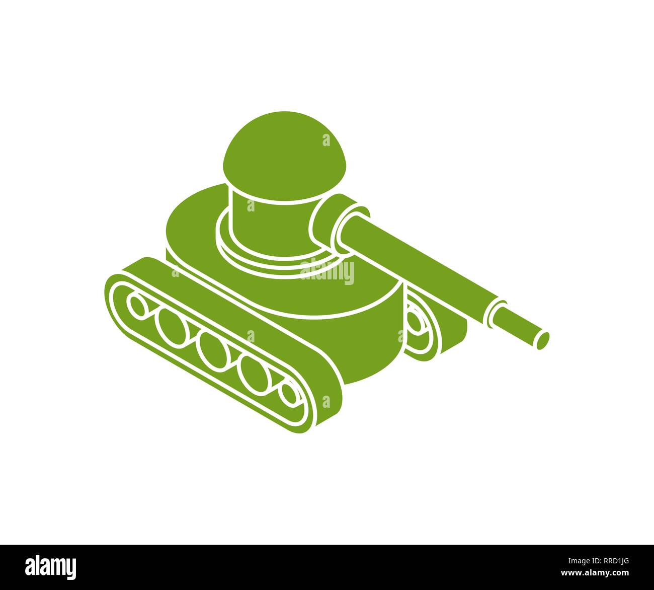 Tank Military icon isolated. War machine symbol. wartime car vector