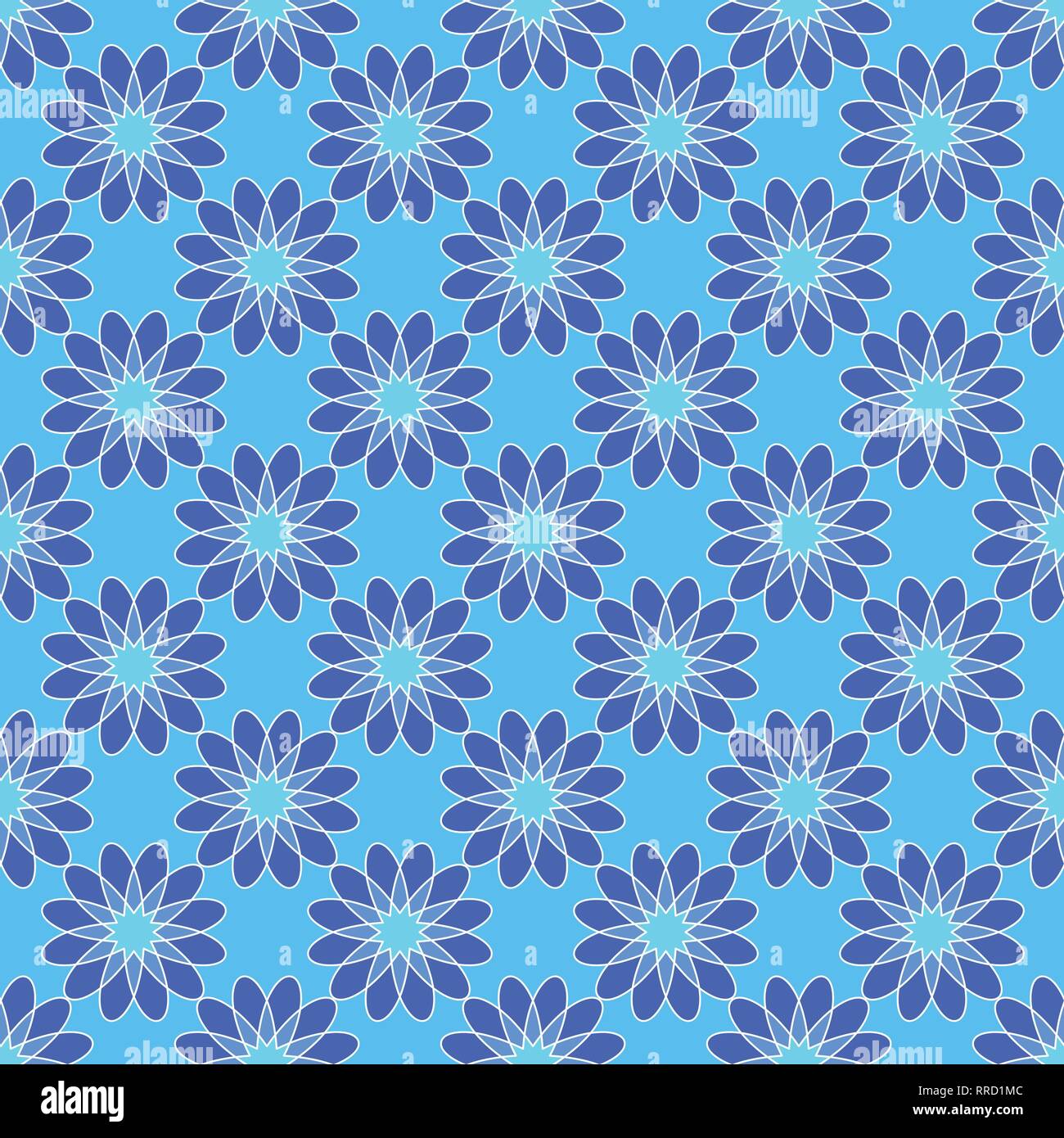 Floral seamless pattern on the light blue background Stock Vector Image ...