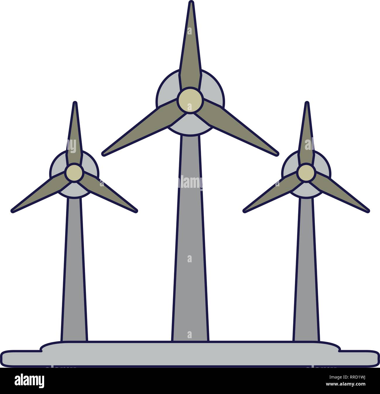 wind turbines eolic energy symbol Stock Vector Image & Art - Alamy