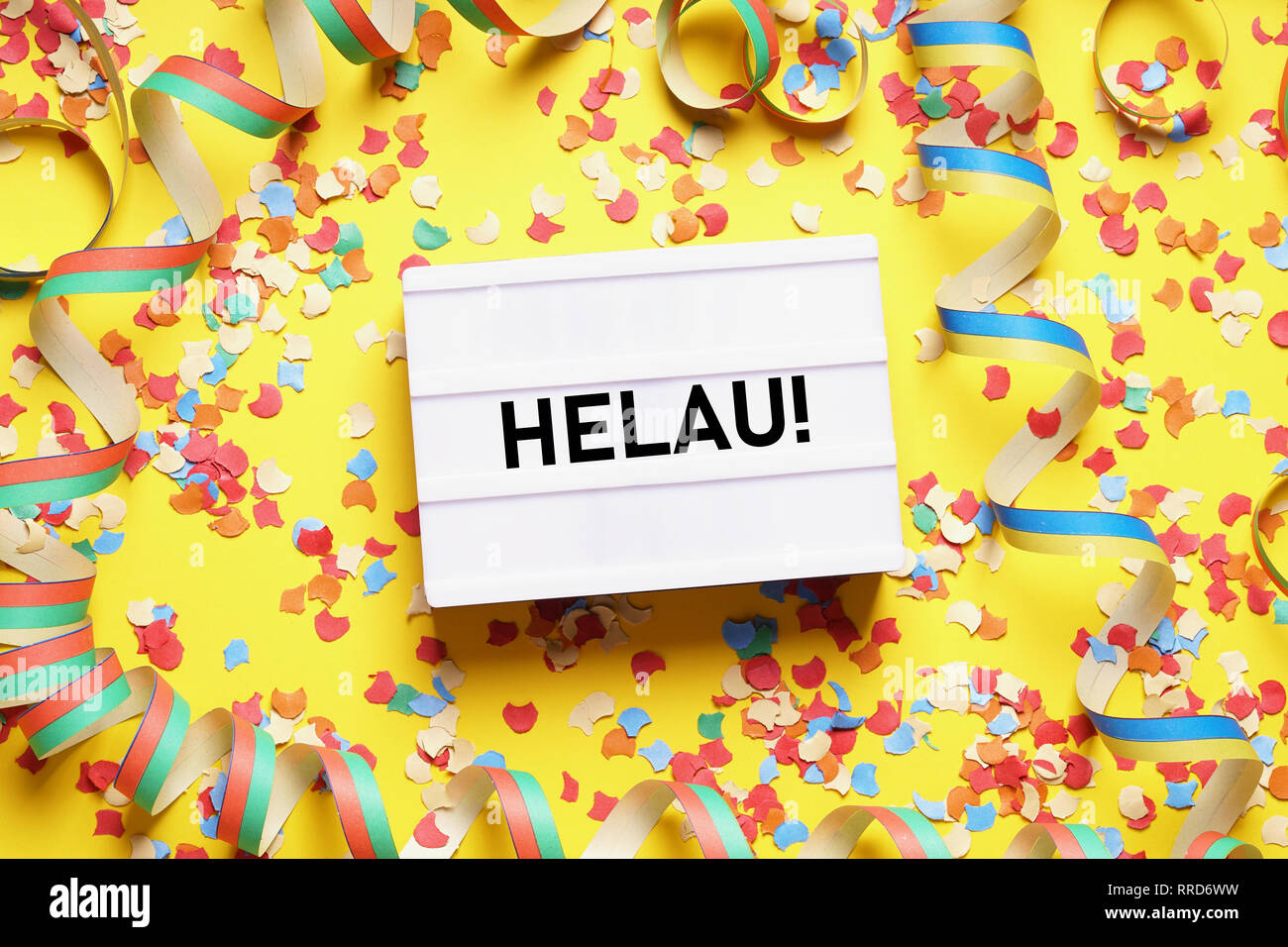 Helau is a traditional german fool's call used during carnival Stock Photo