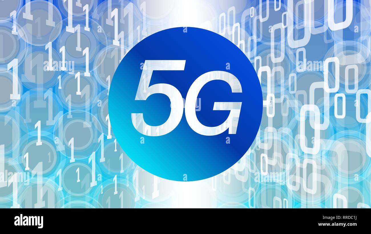 5g network architecture, digital technology concept, vector new technology template Stock Vector