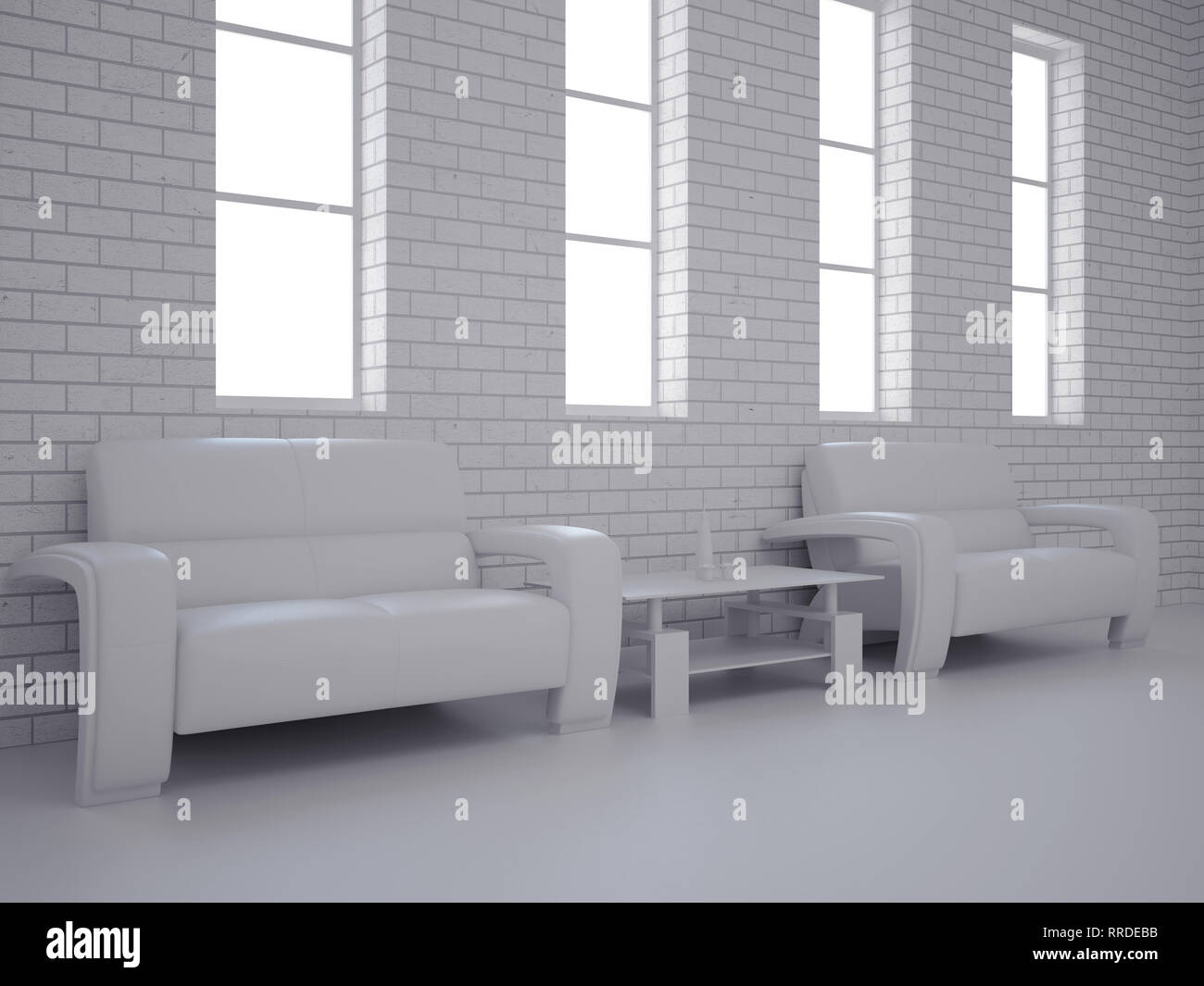 High resolution image interior. 3d illustration modern interior. Living ...