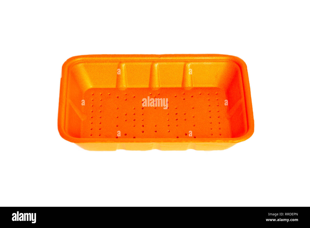 Orange food container on white background top view Stock Photo Alamy