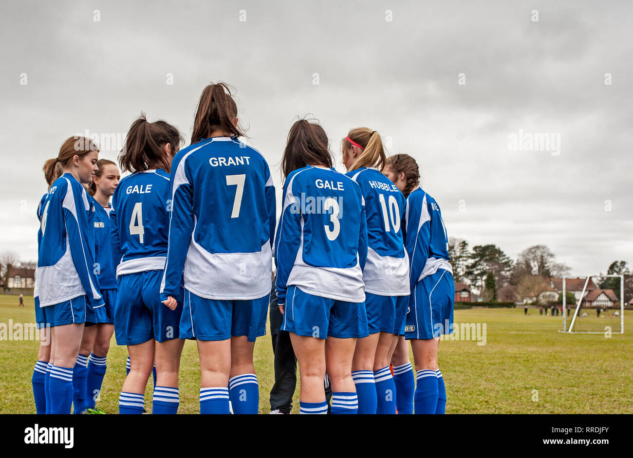 Girls Football Stock Photo