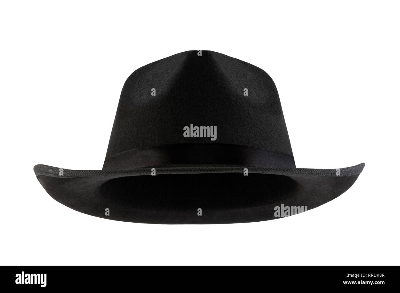 Black retro hat isolated on white background with clipping path Stock Photo