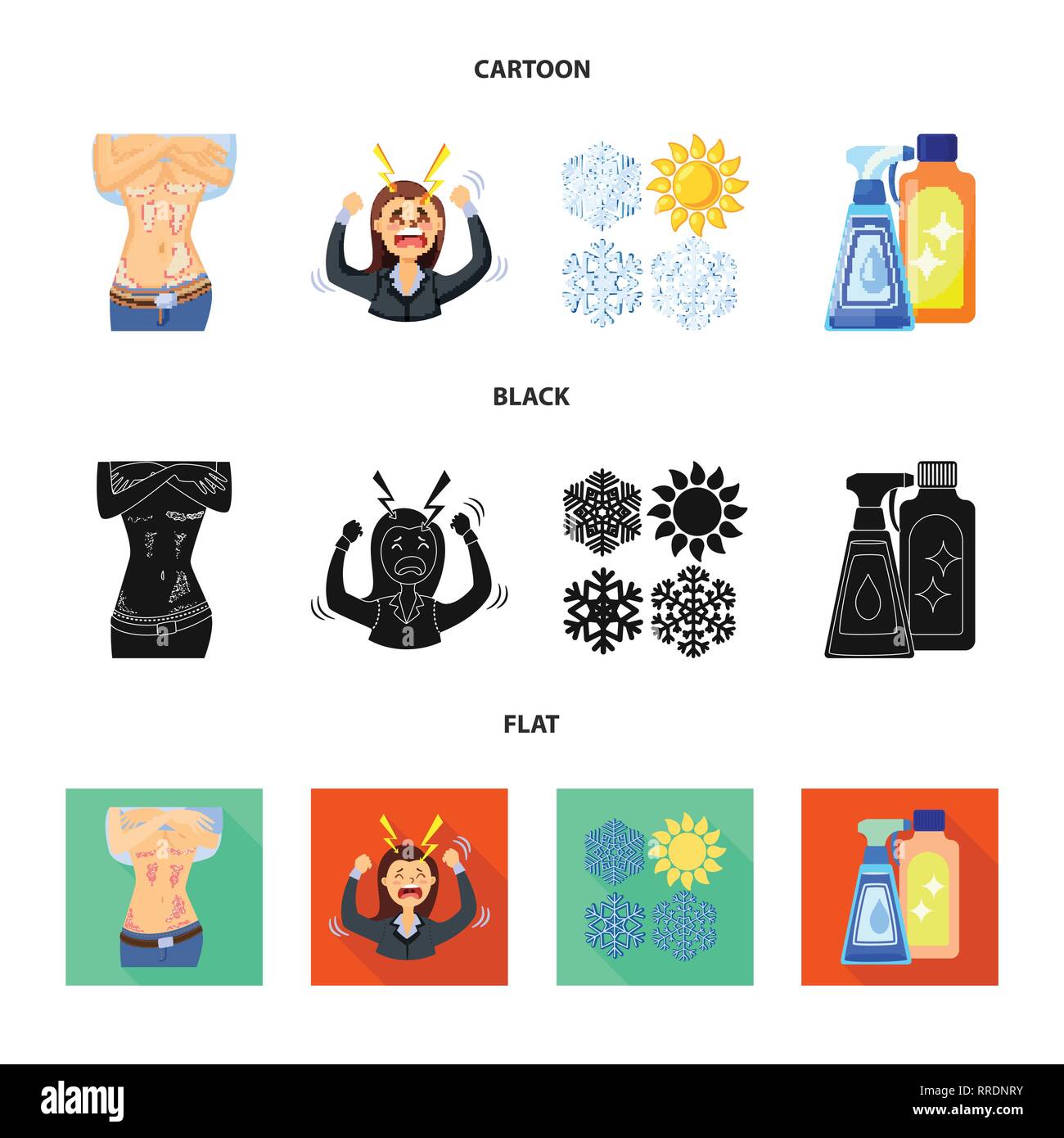 Heat rash woman Cut Out Stock Images & Pictures - Alamy