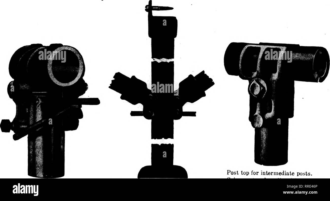 . Florists' review [microform]. Floriculture. Mabch 10, 1921. The Florists^ Review 175 1 cXJng GREENHOUSES Some Particular Points of King Semi-Iron Houses. Purlin and post connection siwcially designed to hold cross tie rods. Malleible iron, strong, light, dur- able. Y brace fittings and ridge fittings for center posts and cross ties. Clamps to post with U bolt. Malleable iron. Post top for intermediate posts. Grips post and purlin with one bolt. Set screw bites into i)o.st and pre- vents slipping. This could not be done if the cast- ing were not malleable. Many other details of semi-iron cons Stock Photo