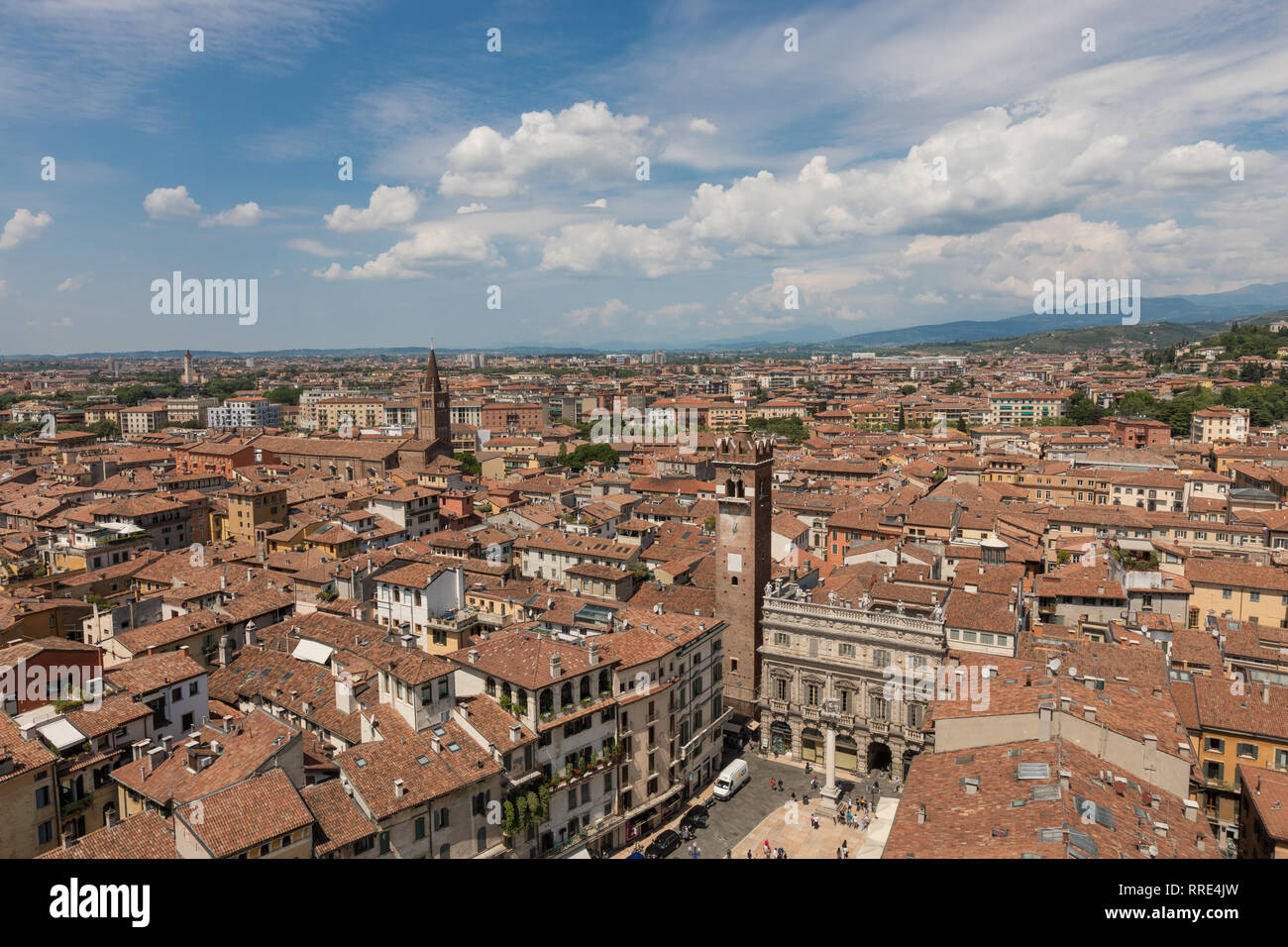View of Sienna, Italy, from the Torre del Mangia Stock Photo